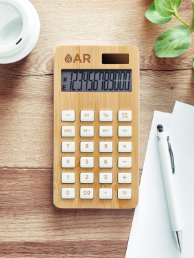 Logotrade promotional items photo of: 12 digit bamboo calculator
