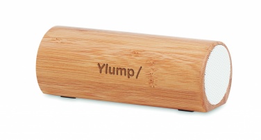 Logo trade corporate gifts image of: Wireless bamboo speaker 2x5W