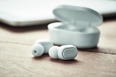 Logo trade promotional gift photo of: Recycled ABS TWS earbuds