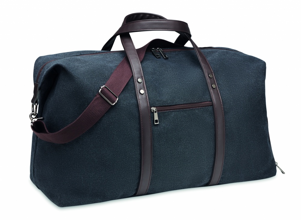 Logo trade promotional merchandise picture of: Weekend bag in canvas 450gr/m²
