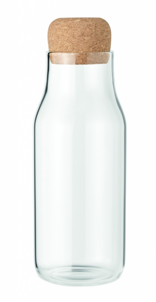 Logo trade promotional giveaways image of: Glass bottle cork lid 600 ml