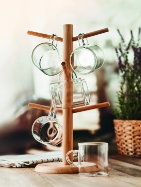 Logo trade promotional merchandise image of: Bamboo cup set holder