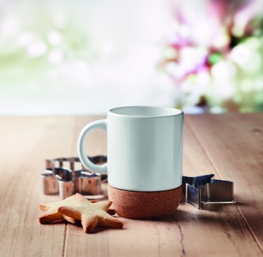 Logo trade promotional items image of: Sublimation mug with cork base