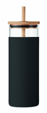 Logo trade promotional items picture of: Glass tumbler 450ml bamboo lid