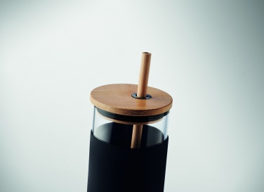 Logotrade promotional gift image of: Glass tumbler 450ml bamboo lid