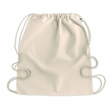 Logo trade business gift photo of: Organic cotton drawstring bag