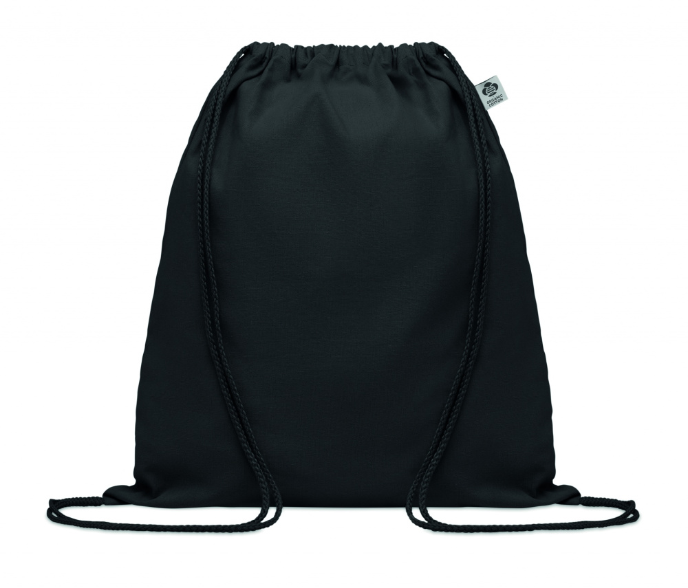 Logo trade promotional merchandise photo of: Organic cotton drawstring bag