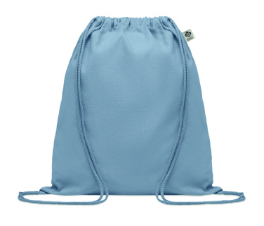 Logo trade advertising products image of: Organic cotton drawstring bag