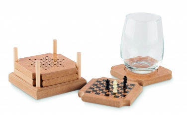 Logo trade promotional merchandise image of: 4-piece coaster game set