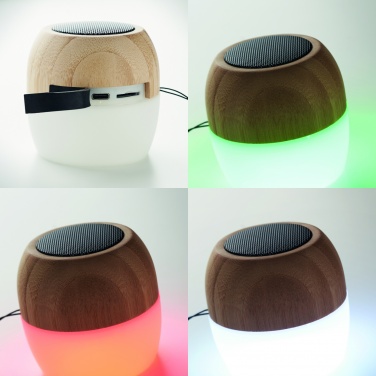 Logo trade promotional giveaway photo of: 5.0 wireless bamboo speaker