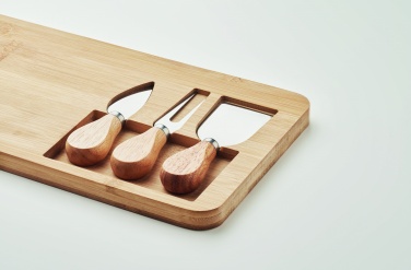 Logotrade promotional product image of: Bamboo Cheese board set Leipzig