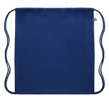 Logo trade promotional merchandise photo of: Recycled denim drawstring bag