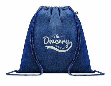 Logotrade promotional product picture of: Recycled denim drawstring bag