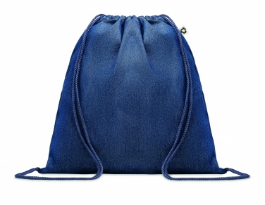 Logo trade promotional giveaways picture of: Recycled denim drawstring bag