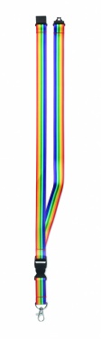 Logo trade corporate gifts picture of: Rainbow RPET lanyard