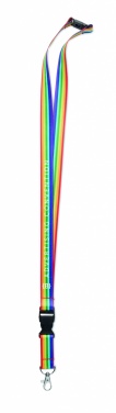 Logo trade promotional merchandise image of: Rainbow RPET lanyard