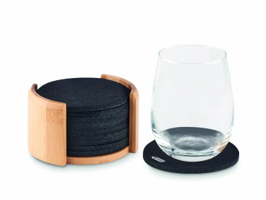 Logotrade promotional merchandise image of: RPET coasters in bamboo holder