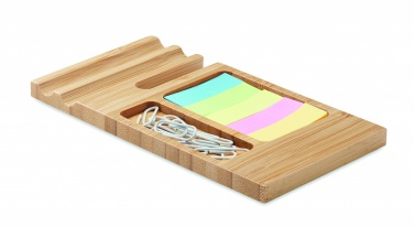 Logo trade promotional merchandise photo of: Bamboo desk phone stand