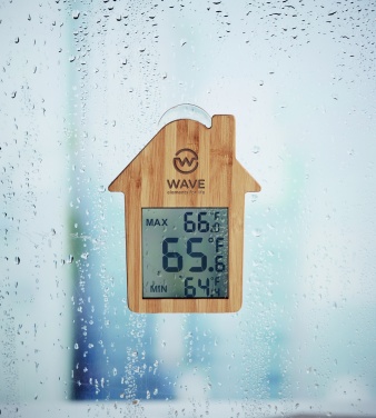 Logo trade promotional gifts picture of: Bamboo weather station HISA