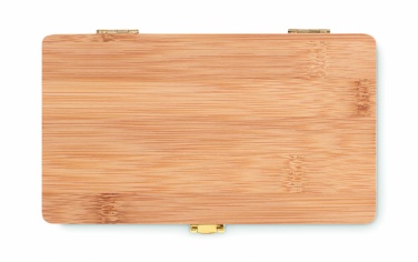 Logo trade corporate gift photo of: 21 pcs tool set in bamboo case