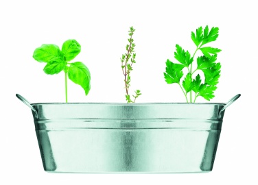 Logo trade promotional item photo of: Zinc tub with 3 herbs seeds