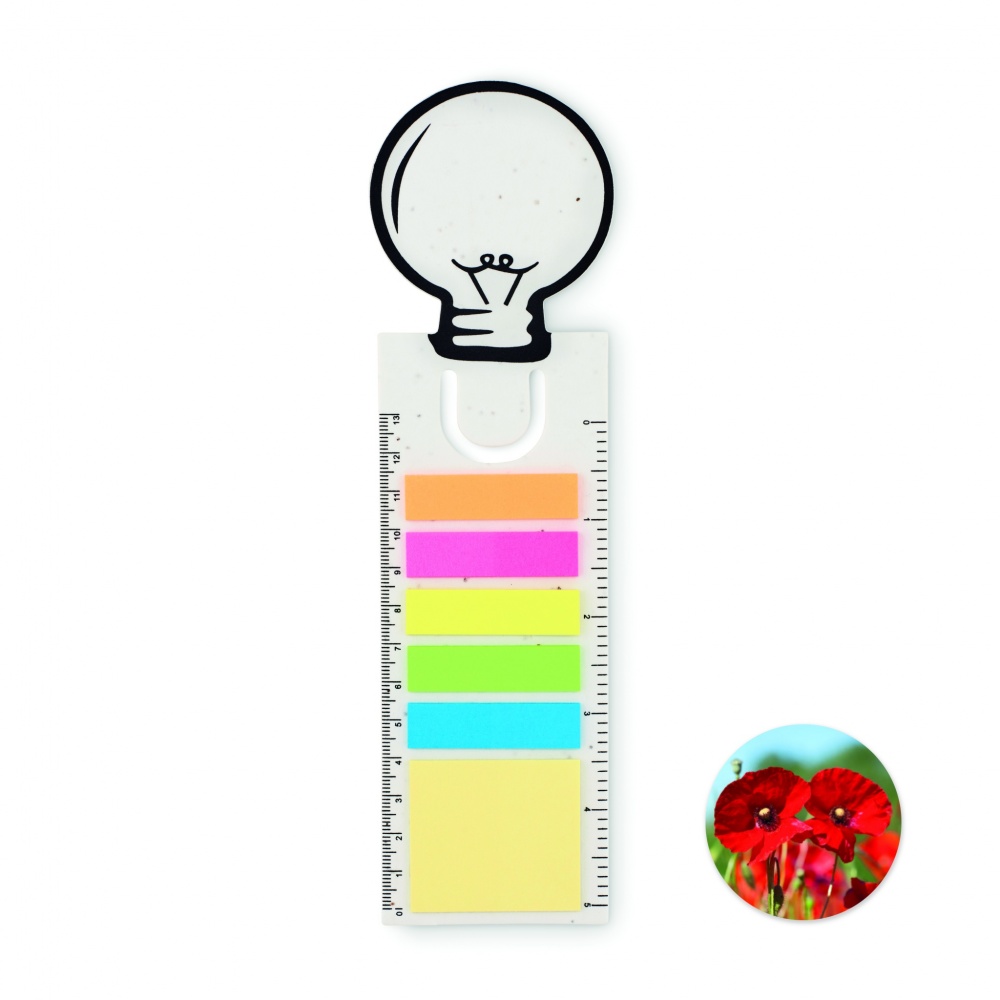 Logotrade promotional gift picture of: Seed paper bookmark w/memo pad