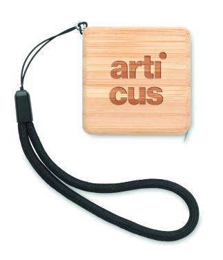 Logotrade promotional item picture of: Measuring tape in bamboo 1m