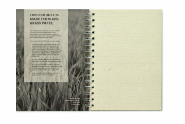 Logotrade advertising products photo of: A5 grass notebook 80 lined