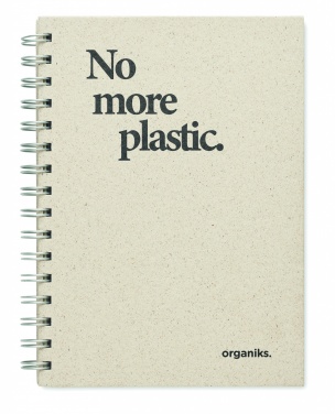 Logotrade promotional product image of: A5 grass notebook 80 lined