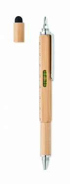 Logotrade promotional merchandise image of: Spirit level pen in bamboo