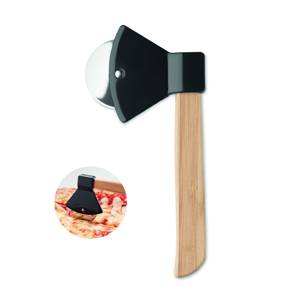Logo trade promotional merchandise photo of: Pizza cutter bamboo handle