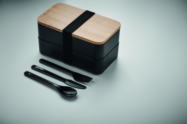 Logo trade promotional merchandise picture of: Lunch box in PP and bamboo lid