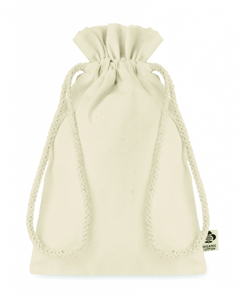 Logo trade promotional giveaway photo of: Small organic cotton gift bag