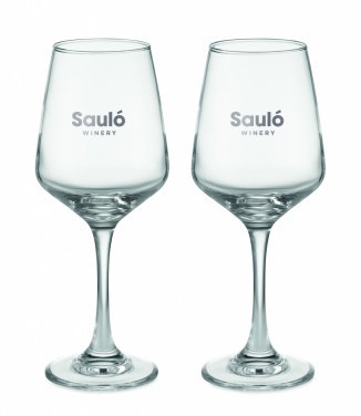 Logo trade promotional product photo of: Set of 2 wine glasses