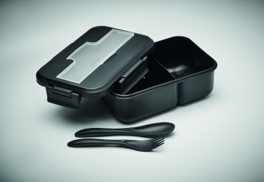 Logo trade promotional gift photo of: Lunch box with cutlery in PP