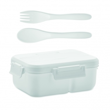 Logo trade promotional merchandise photo of: Lunch box with cutlery in PP