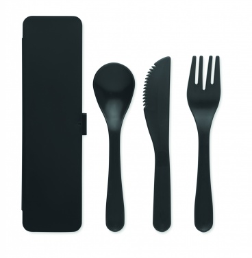 Logo trade business gift photo of: Cutlery set recycled PP