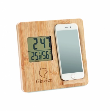 Logotrade advertising product picture of: Bamboo weather station 10W