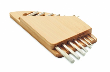 Logotrade promotional items photo of: Hex key set in bamboo