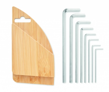 Logo trade corporate gift photo of: Hex key set in bamboo