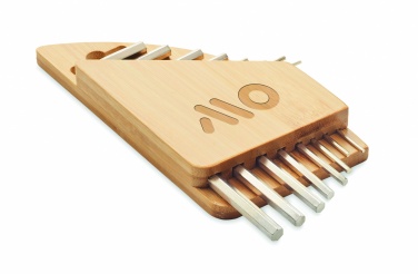 Logotrade promotional giveaway image of: Hex key set in bamboo