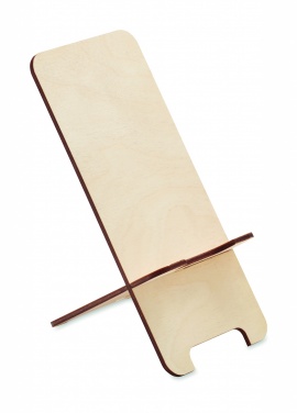 Logo trade business gift photo of: Birch Wood phone stand