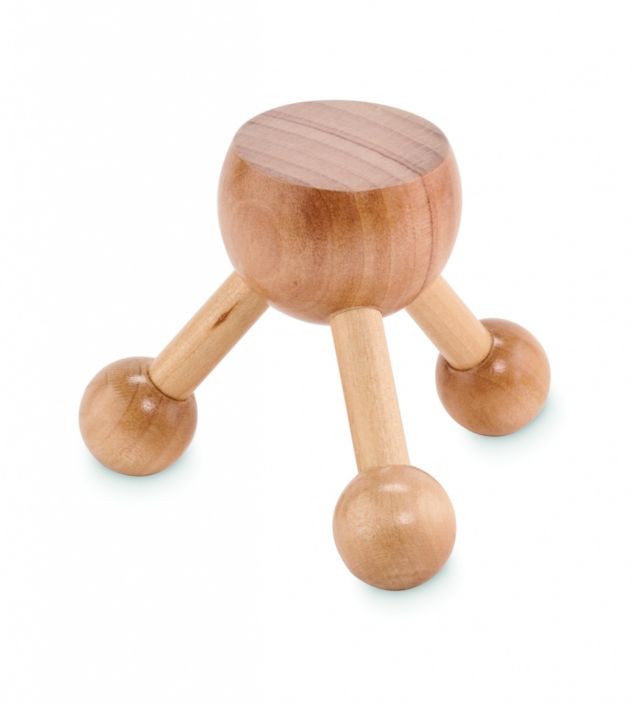 Logo trade business gift photo of: Hand held massager in wood