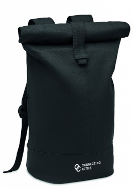 Logo trade business gift photo of: Rolltop washed canvas backpack