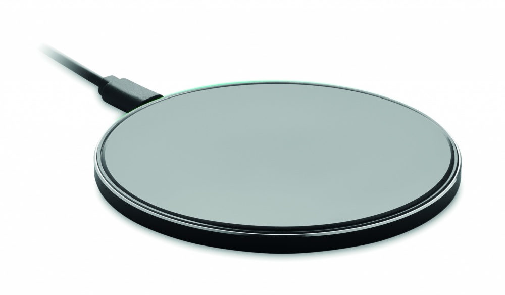 Logotrade corporate gift picture of: Glass wireless 10W charger