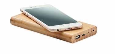Logo trade promotional products image of: 6000 mAh Bamboo power bank