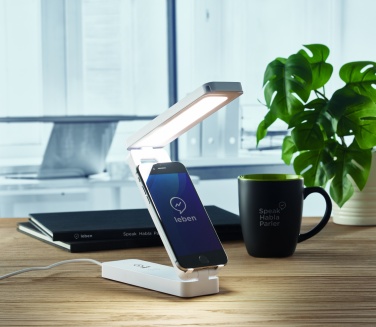 Logo trade advertising products picture of: Lamp and wireless charger 10W