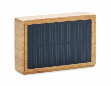 Logo trade business gift photo of: Solar bamboo wireless speaker