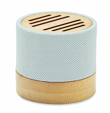 Logo trade promotional gifts picture of: Bamboo RPET wireless speaker