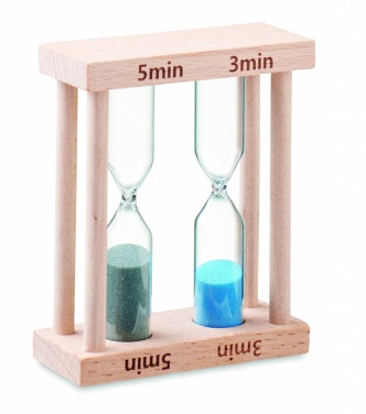 Logotrade promotional products photo of: Set of 2 wooden sand timers